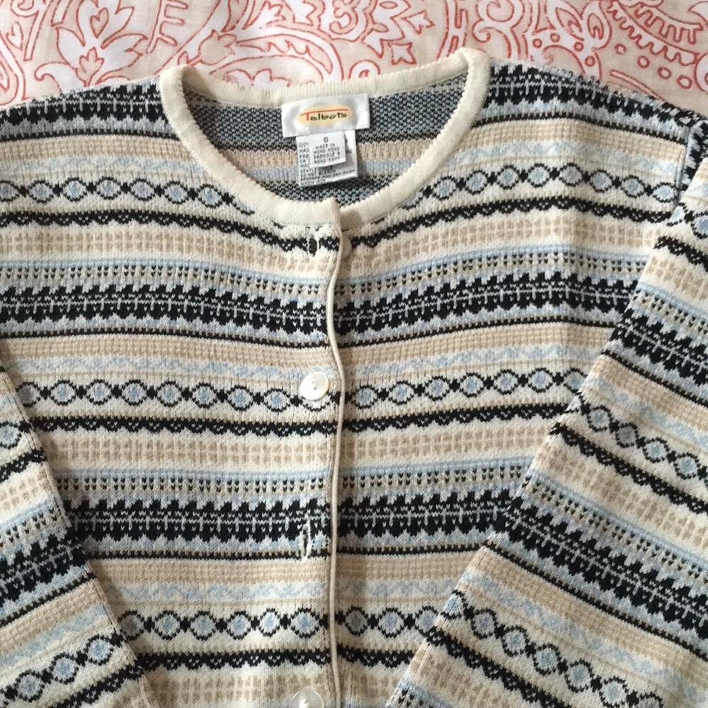 Talbots Cotton Cardigan - Picture 2 of 4